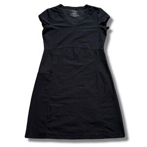 12 L.L. Bean Black Short Sleeve Dress | Size Small| Casual Work Travel Essential